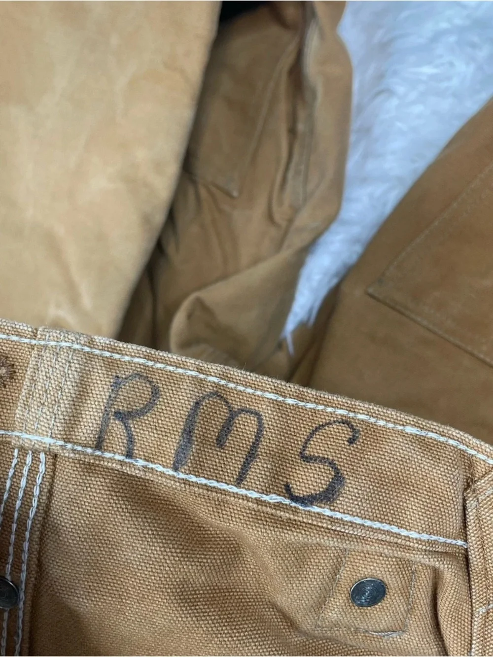 Vintage Carhartt Quilt Lined Bib Overalls Mens Sz 52x32 Brown Insulated Workwear
